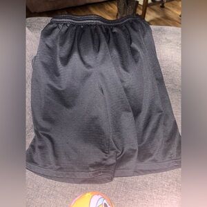 Just regular black shorts